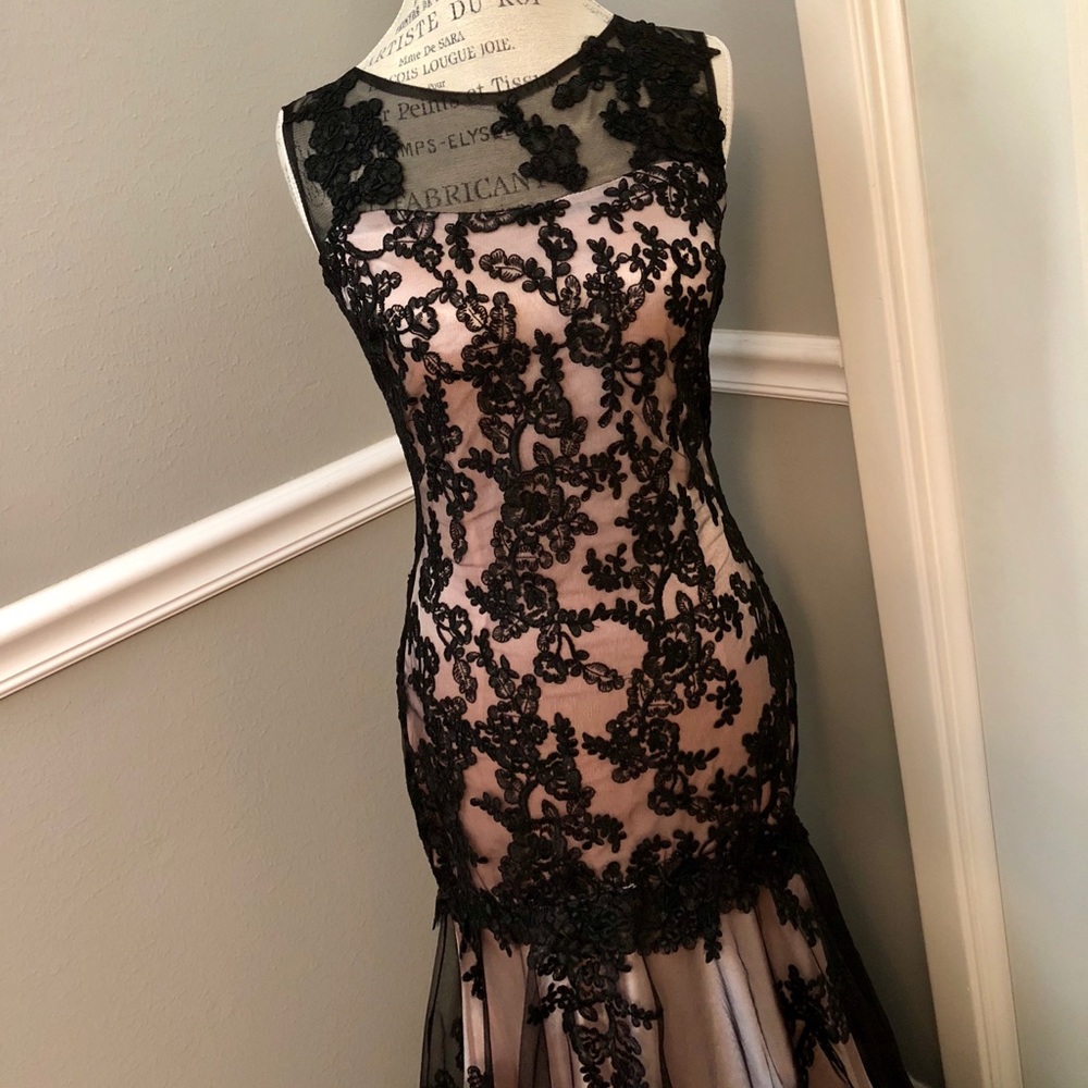 🆕♠️BLACK•LACE•SLEEVELESS•BALL•GOWN🌹 - Picture 3 of 8